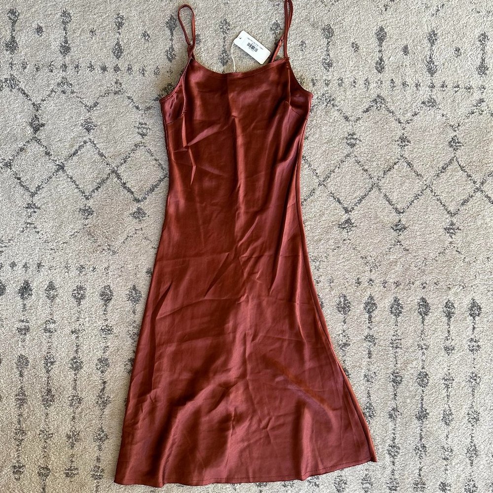Satin Slip Dress by Grade & Gather - Copper
